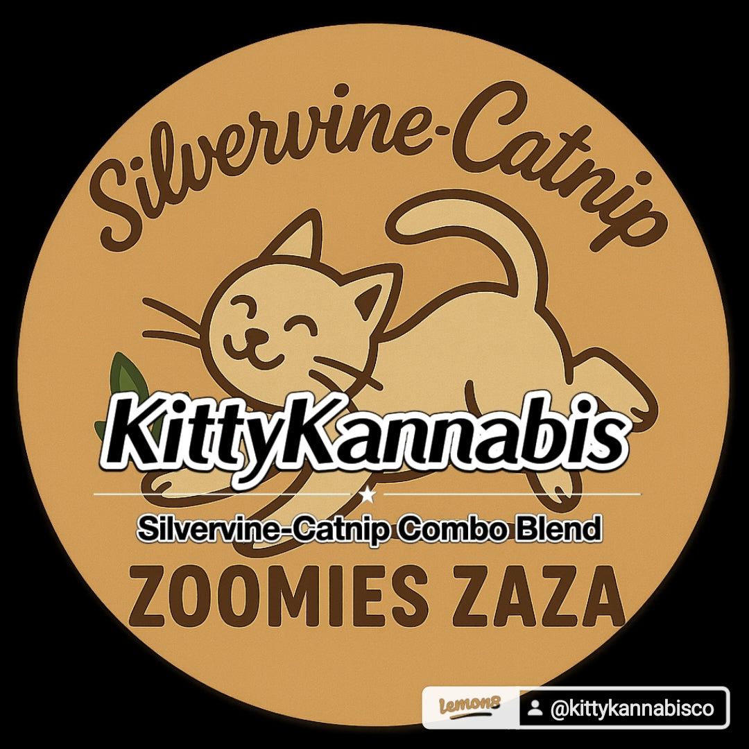 Zoomies Zaza | Organic Silvervine-Catnip Blend (Comes with free fresh silvervine stick - "BlissStik" )