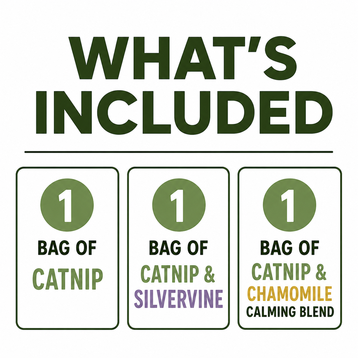 Organic Catnip Variety Pack (For Spoiled Cats)