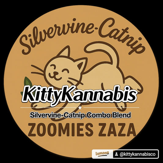 Zoomies Zaza | Organic Silvervine-Catnip Blend (Comes with free fresh silvervine stick - "BlissStik" )
